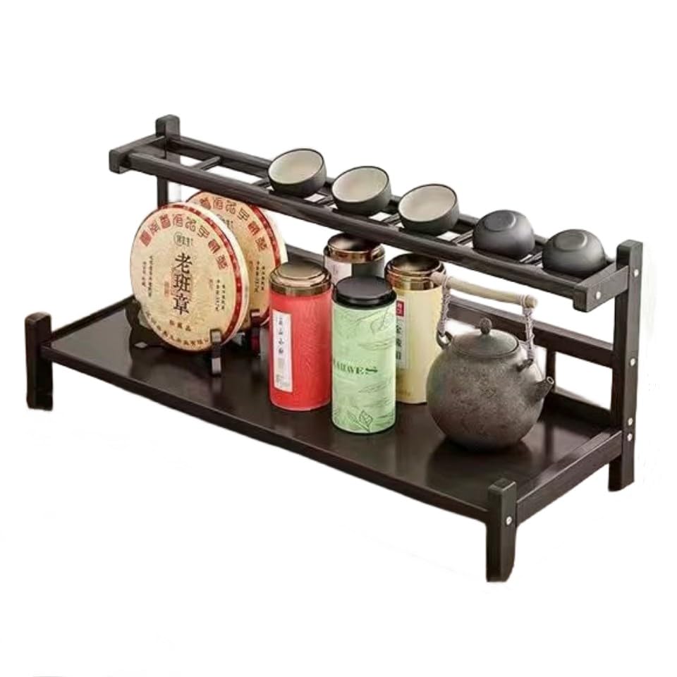 飾り棚　茶道棚　アンティーク棚 楽天市場】茶器収納トレー 黒胡桃木 木製 アンティーク棚 調味料